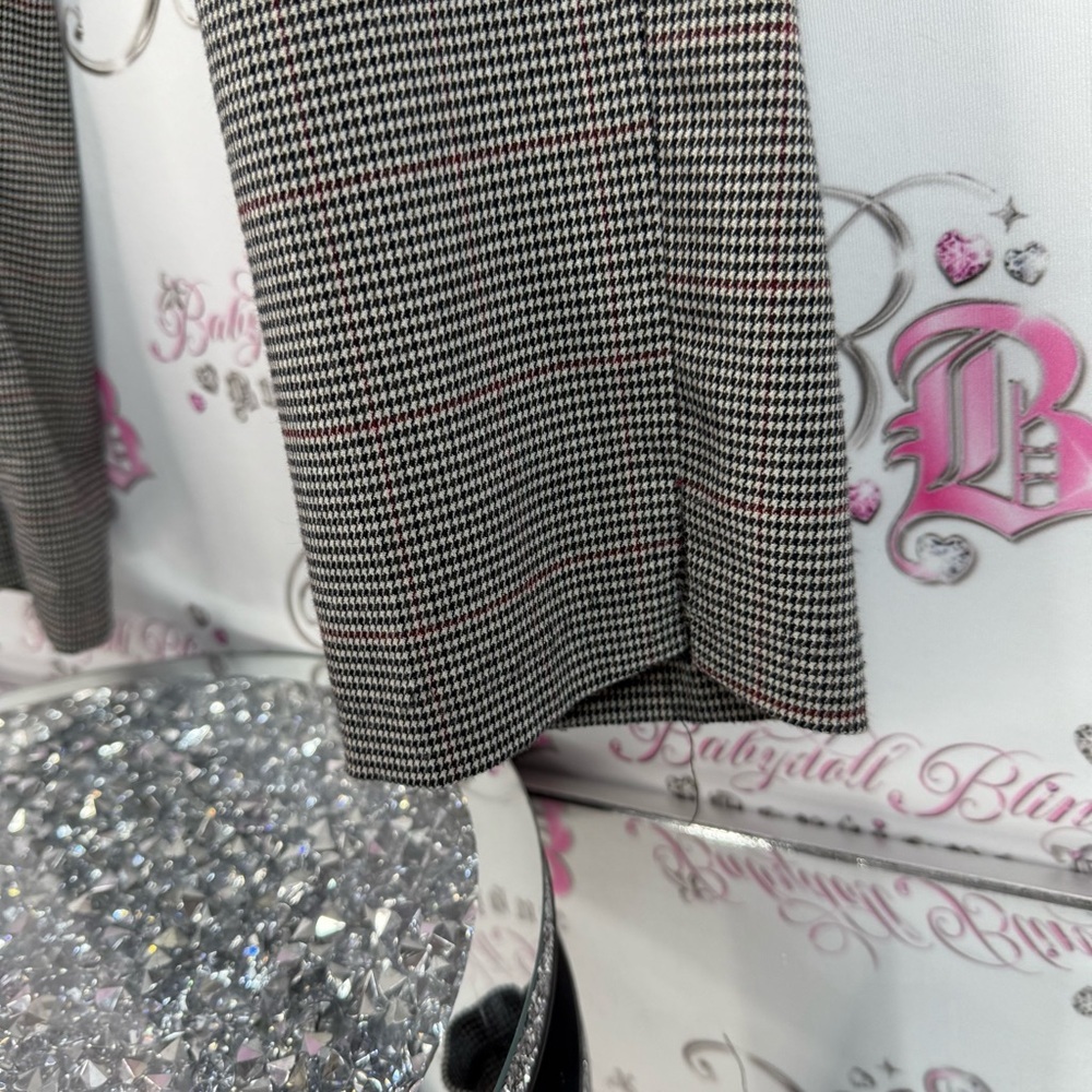 Cleo trousers, pants, houndstooth, black cream, white red Checkered Pants - Picture 5 of 12